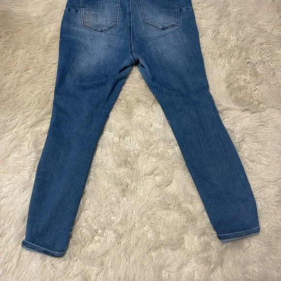 Wax Ripped Blue Skinny Jeans - Picture 6 of 7